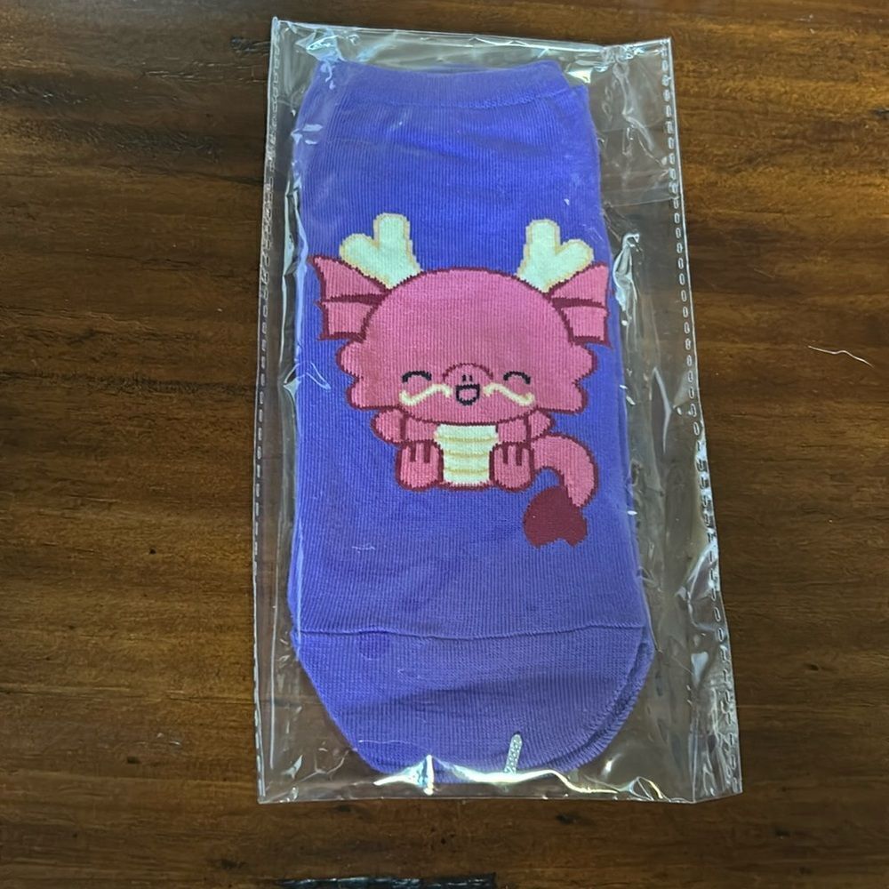 Wonton in a million Sock purple Year of the dragon Sz 8-10 women